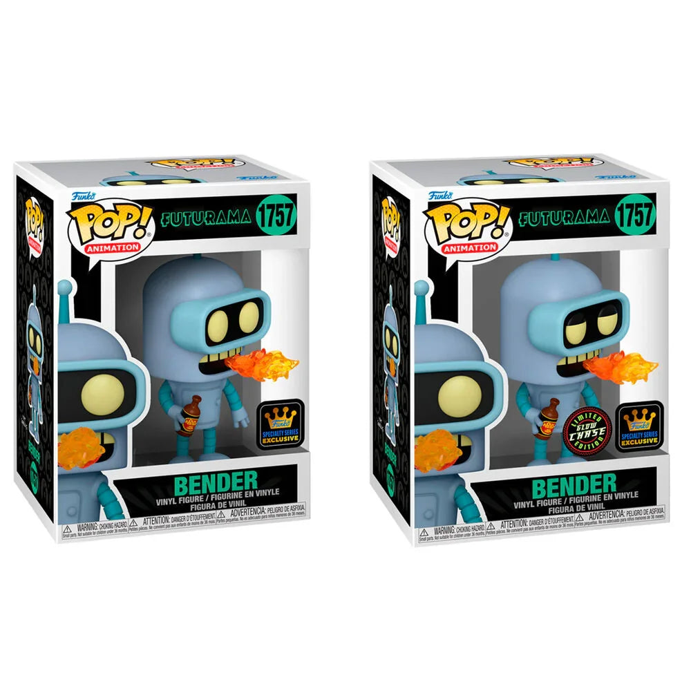 POP figure Futurama Bender 5 + 1 Chase Exclusive Nerdscape