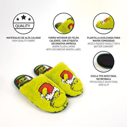 Grinch adult slippers Nerdscape