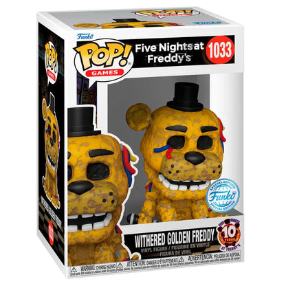 Funko Pop! Five Nights at Freddy's Withered Golden Freddy - Figura da Collezione Vinyl Nerdscape