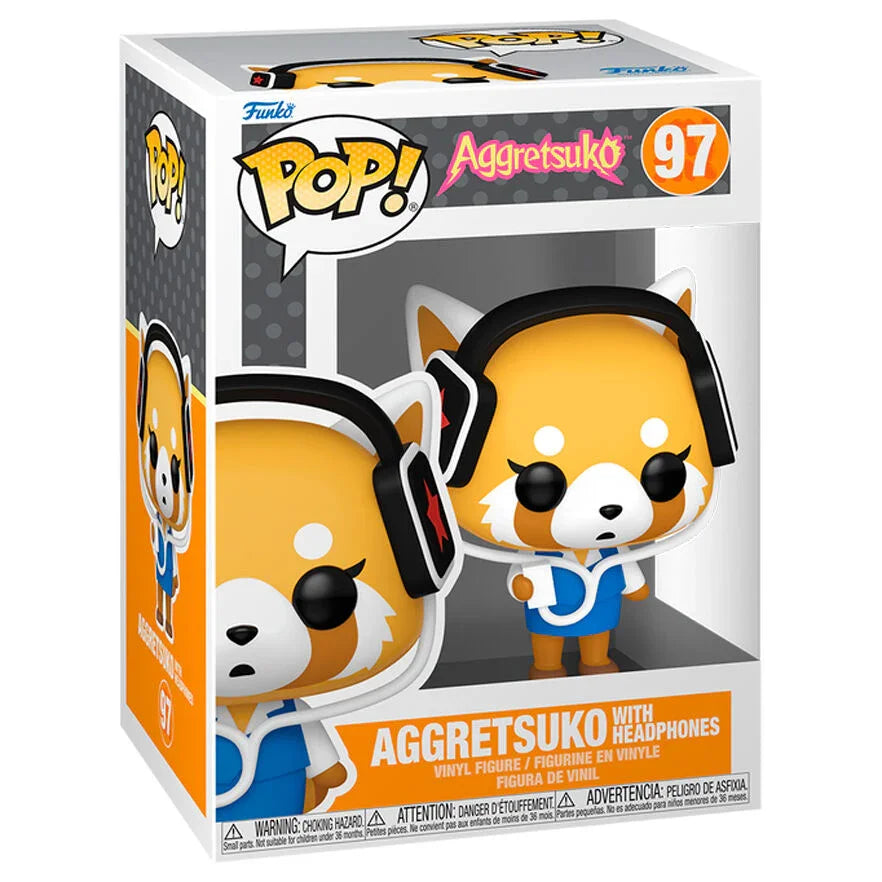 Funko Pop! Aggretsuko Aggretsuko con Cuffie - Figura da Collezione Vinyl Nerdscape