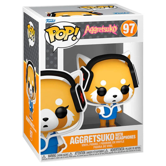 Funko Pop! Aggretsuko Aggretsuko con Cuffie - Figura da Collezione Vinyl Nerdscape