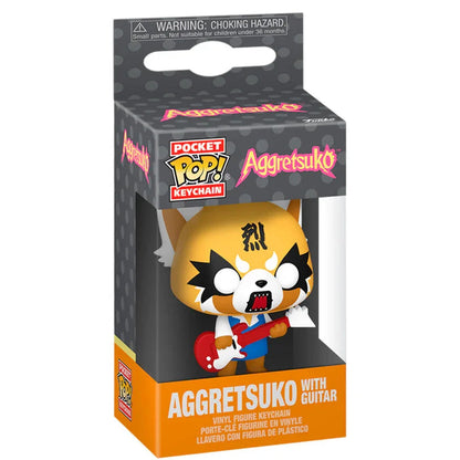 Pocket POP Keychain Aggretsuko - Aggretsuko with Guitar Nerdscape
