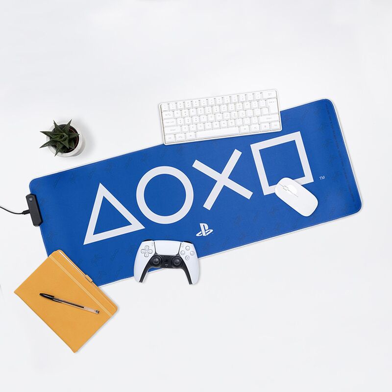 PlayStation gaming light desk mat Nerdscape