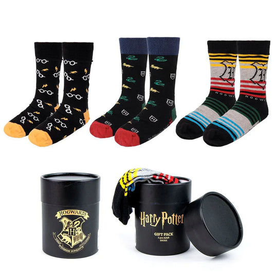 Harry Potter pack 3 assorted adult socks