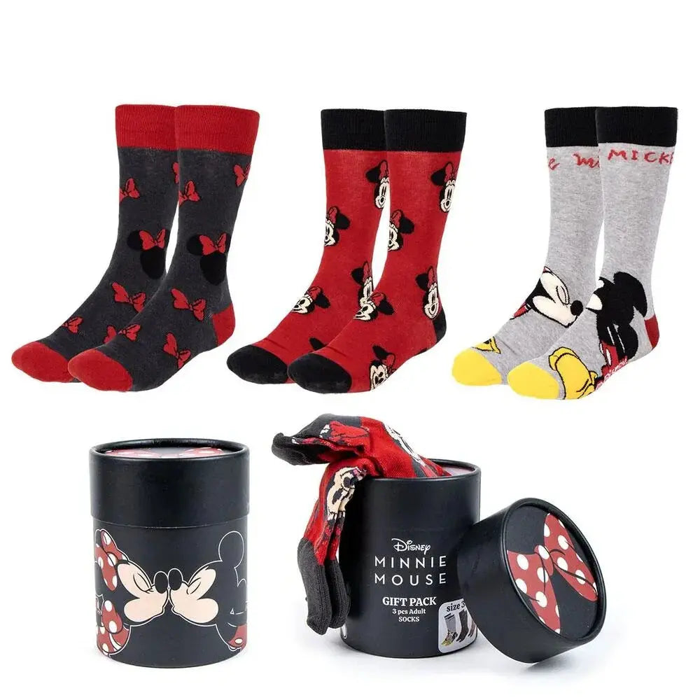 Disney Minnie Pack 3 Socks Adult - Nerdscape Nerdscape