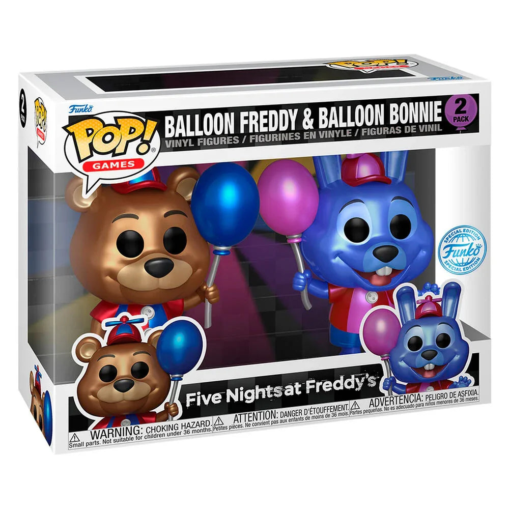 POP pack 2 figures Five Nights at Freddys Ballon Freddy & Balloon Bonnie Exclusive Nerdscape