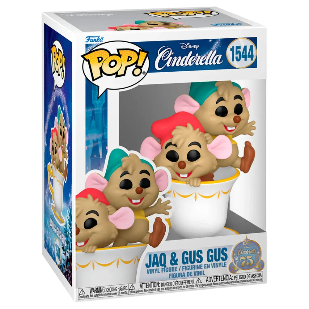 Funko Pop! Disney Cinderella Jaq & Gus - Figura da Collezione Vinyl Nerdscape