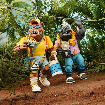 Ninja Turtles Bebop & Rocksteady Vacation - Figura da Collezione 18cm - Nerdscape Nerdscape