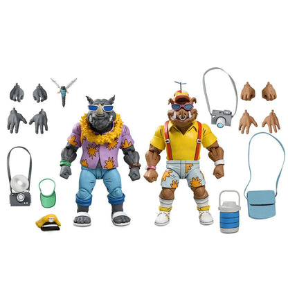 Ninja Turtles Bebop & Rocksteady Vacation - Figura da Collezione 18cm - Nerdscape Nerdscape