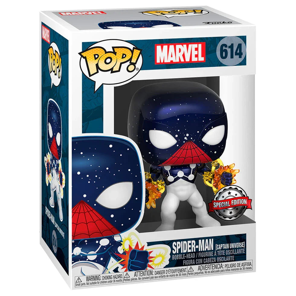 POP figure Marvel Spider-Man Captain Universe Exclusivo Nerdscape