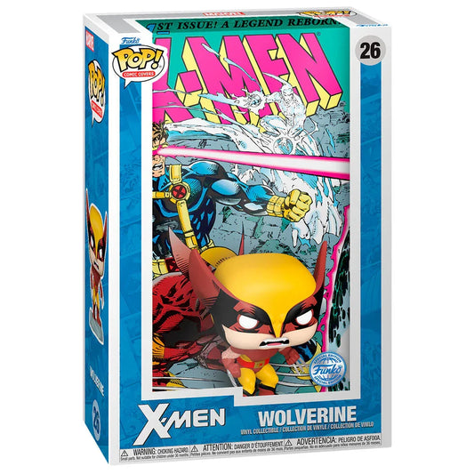 Figurine POP Wolverine exclusive Marvel X-Men, couverture de comics