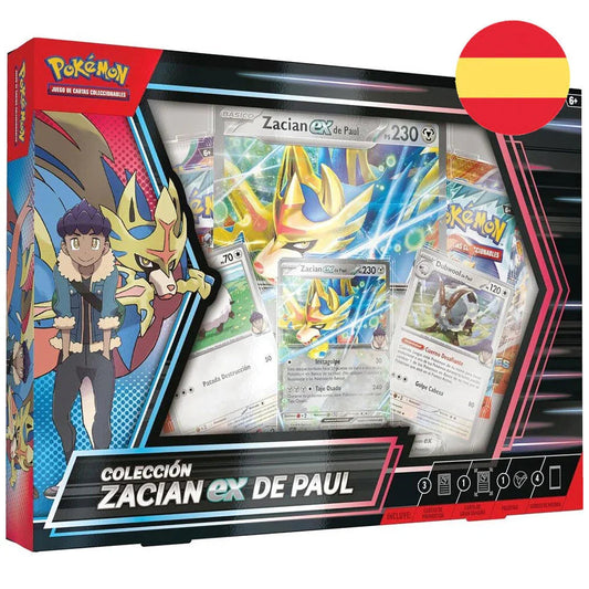 Spanish Pokemon Zacian Ex de Paul Blister set of collectible cards Nerdscape