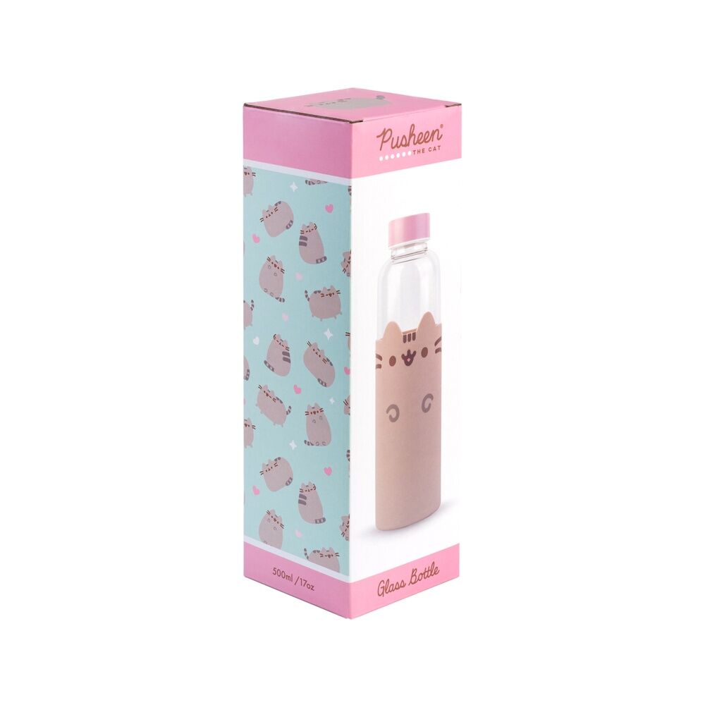 Pusheen glass bottle 500ml Nerdscape