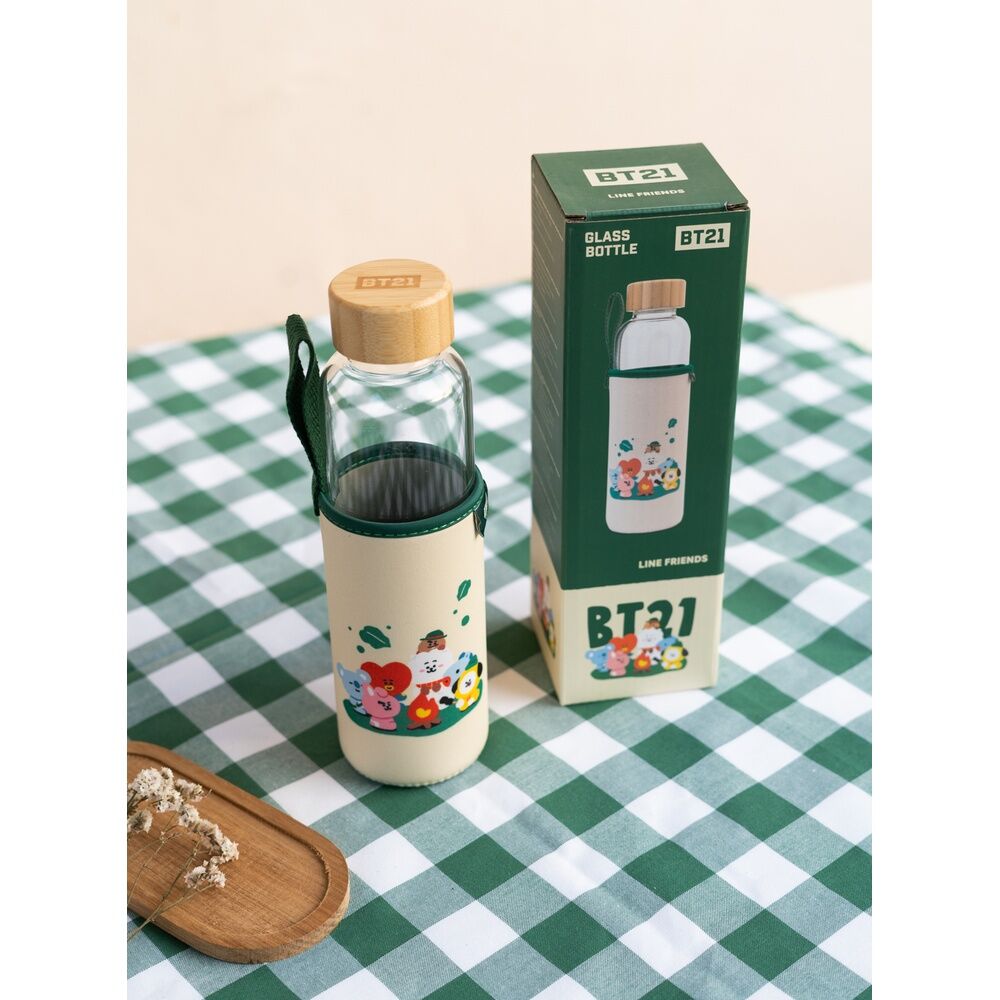 BT21 glass bottle 500ml Nerdscape