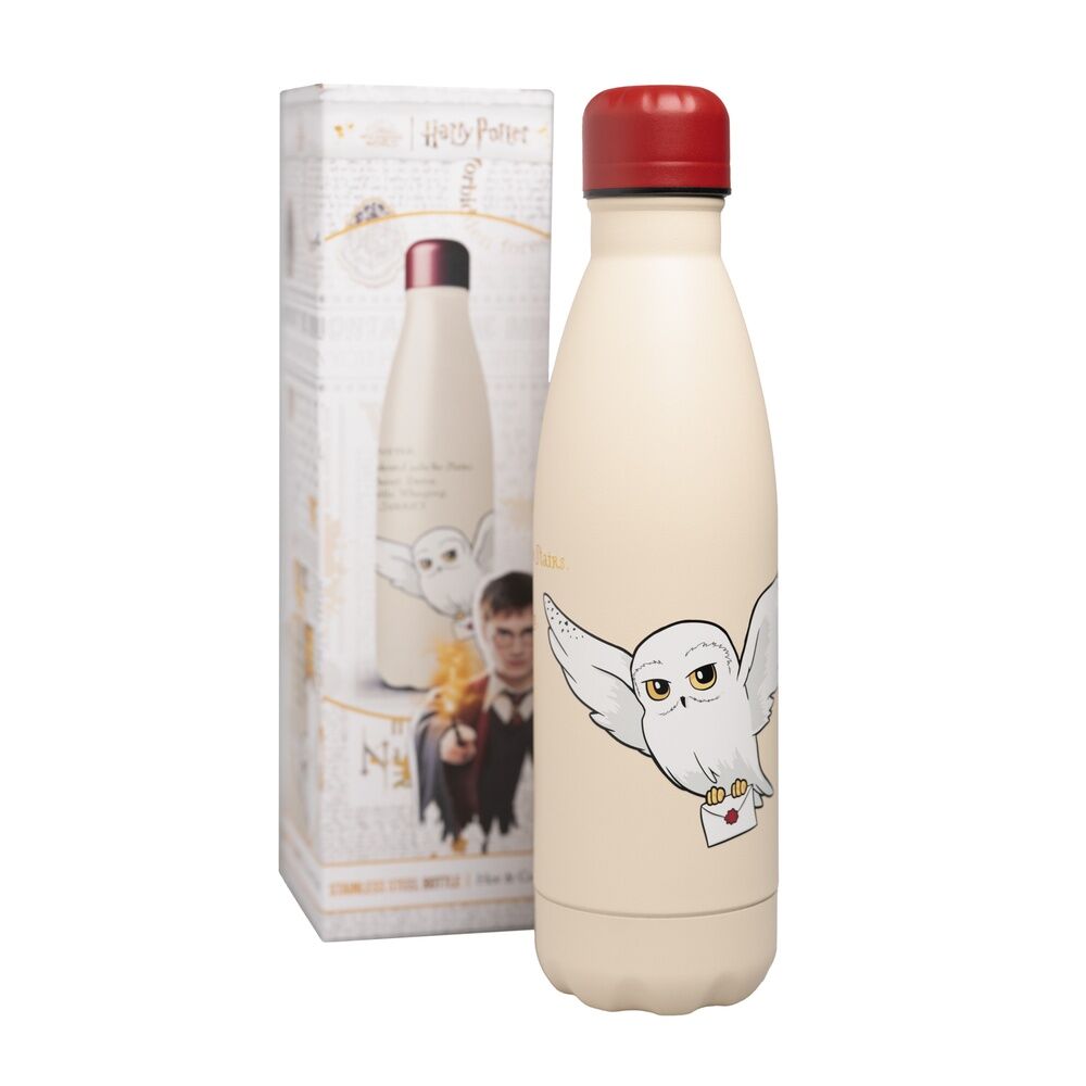 Harry Potter Hedwig Bottiglia in Acciaio Inossidabile 500ml con Tappo Ermetico - Nerdscape Nerdscape