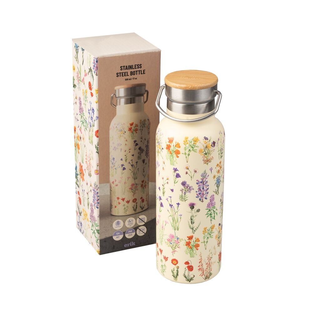 Wild Flowers Stainless steel bottle 500ml Nerdscape