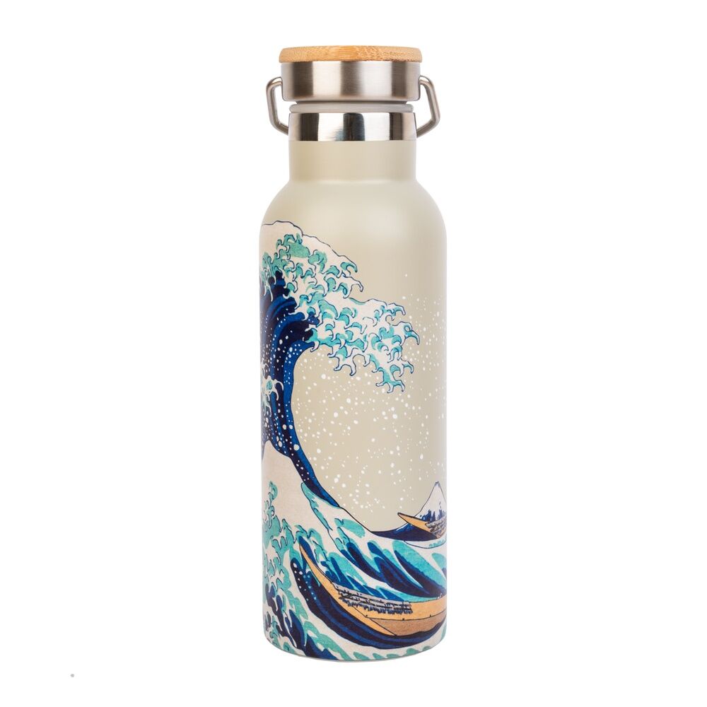 The Great Wave of Kanagawa Hokusai Stainless steel bottle 500ml Nerdscape