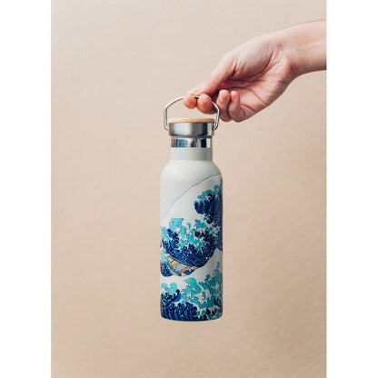 The Great Wave of Kanagawa Hokusai Stainless steel bottle 500ml Nerdscape