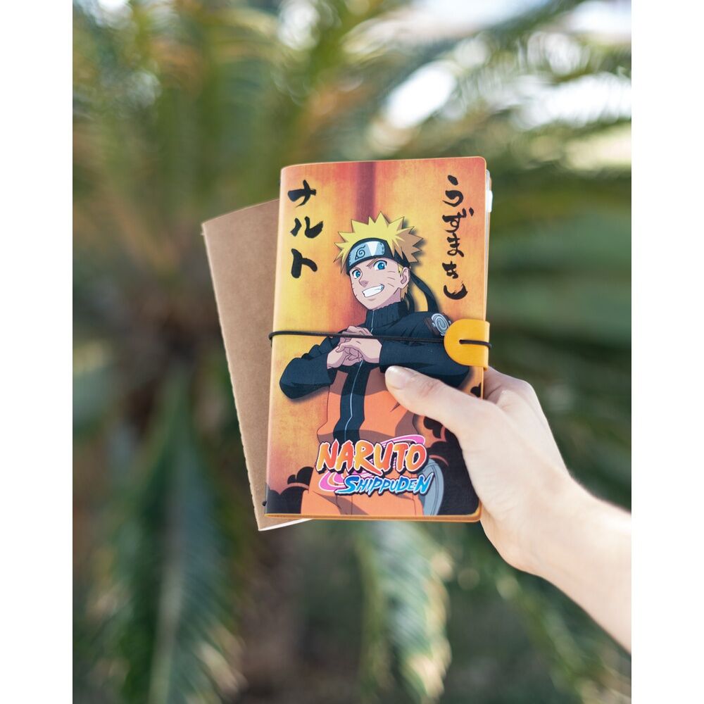 Naruto Shippuden Travel Notebook con Due Quaderni Sostituibili - Nerdscape Nerdscape