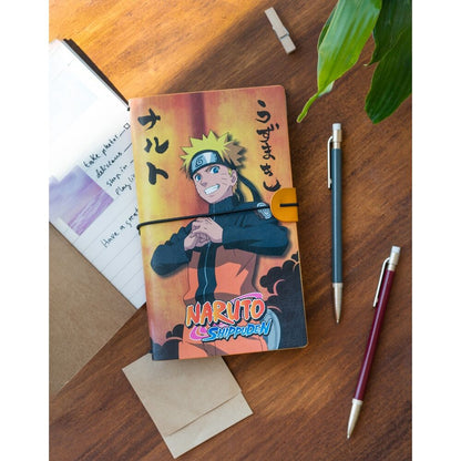 Naruto Shippuden Travel Notebook con Due Quaderni Sostituibili - Nerdscape Nerdscape