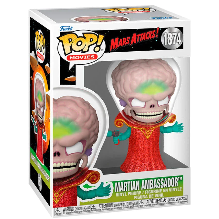 Funko Pop! Mars Attacks Martian Ambassador - Figura da Collezione Vinyl Nerdscape