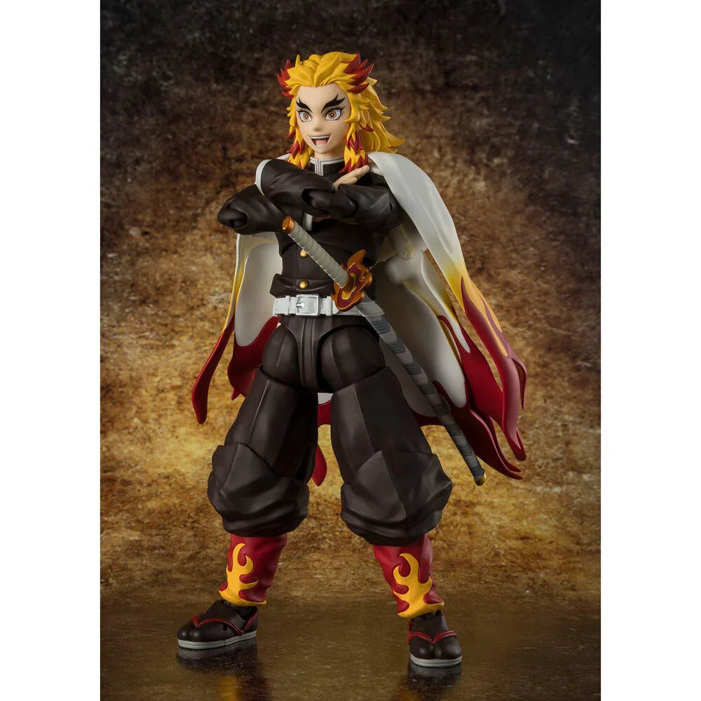 S.H. Figuarts Kyojuro Rengoku Demon Slayer Kimetsu no Yaiba - Figura da Collezione Nerdscape Nerdscape