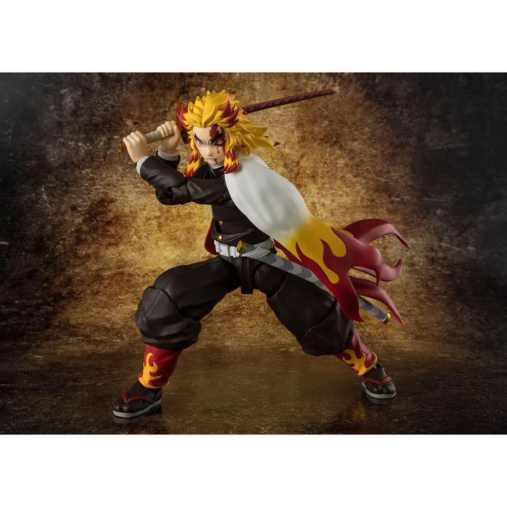 S.H. Figuarts Kyojuro Rengoku Demon Slayer Kimetsu no Yaiba - Figura da Collezione Nerdscape Nerdscape