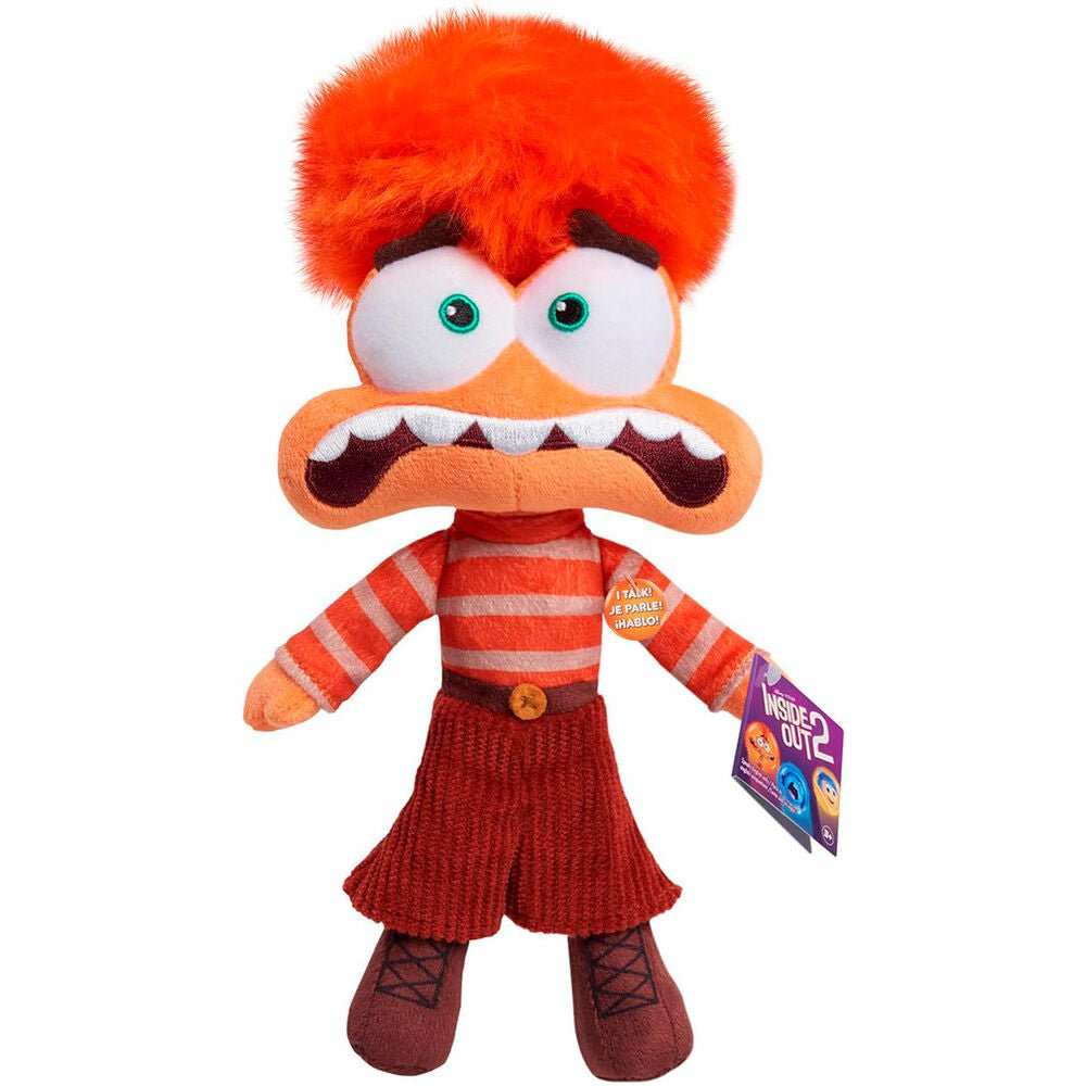 English Disney Pixar Inside Out 2 Anxiety plush toy 20cm with English voices