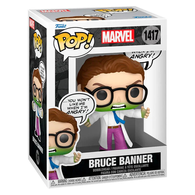 Funko Pop! Marvel Bruce Banner Hulk - Figura da Collezione Vinyl Nerdscape