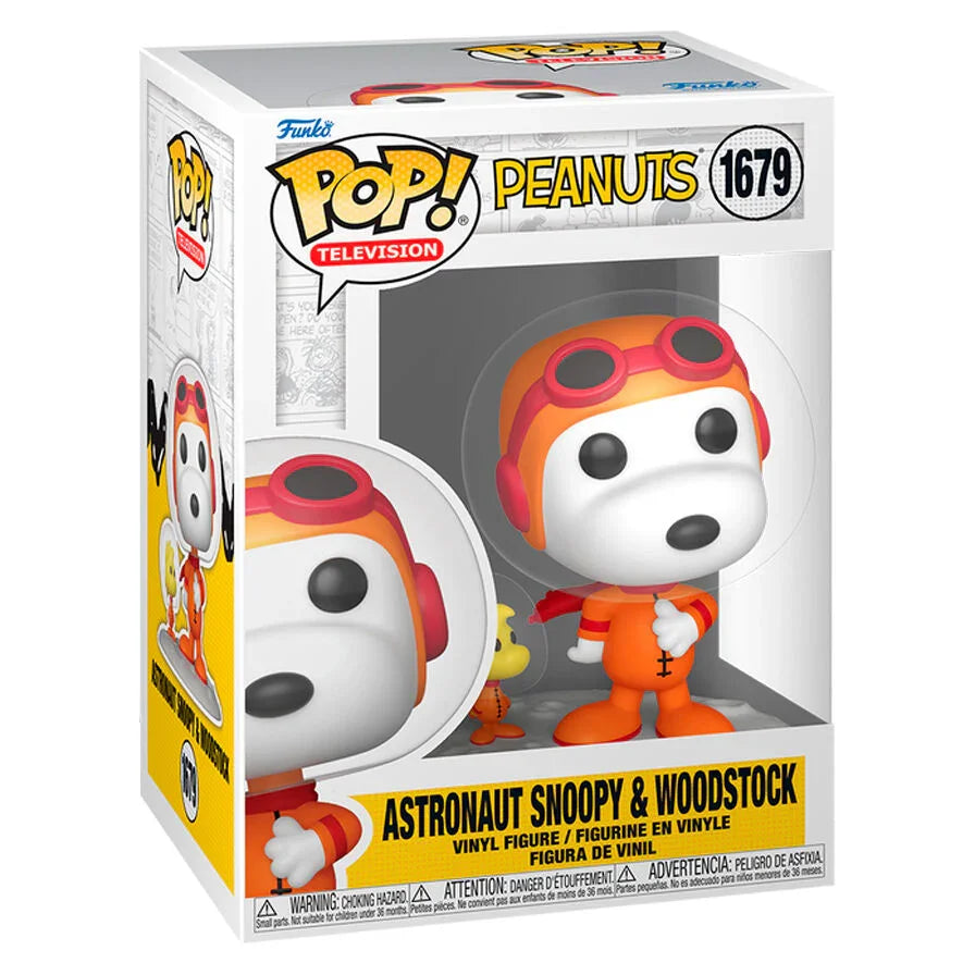 Funko Pop! Peanuts Astronaut Snoopy & Woodstock - Figura da Collezione Vinyl Nerdscape