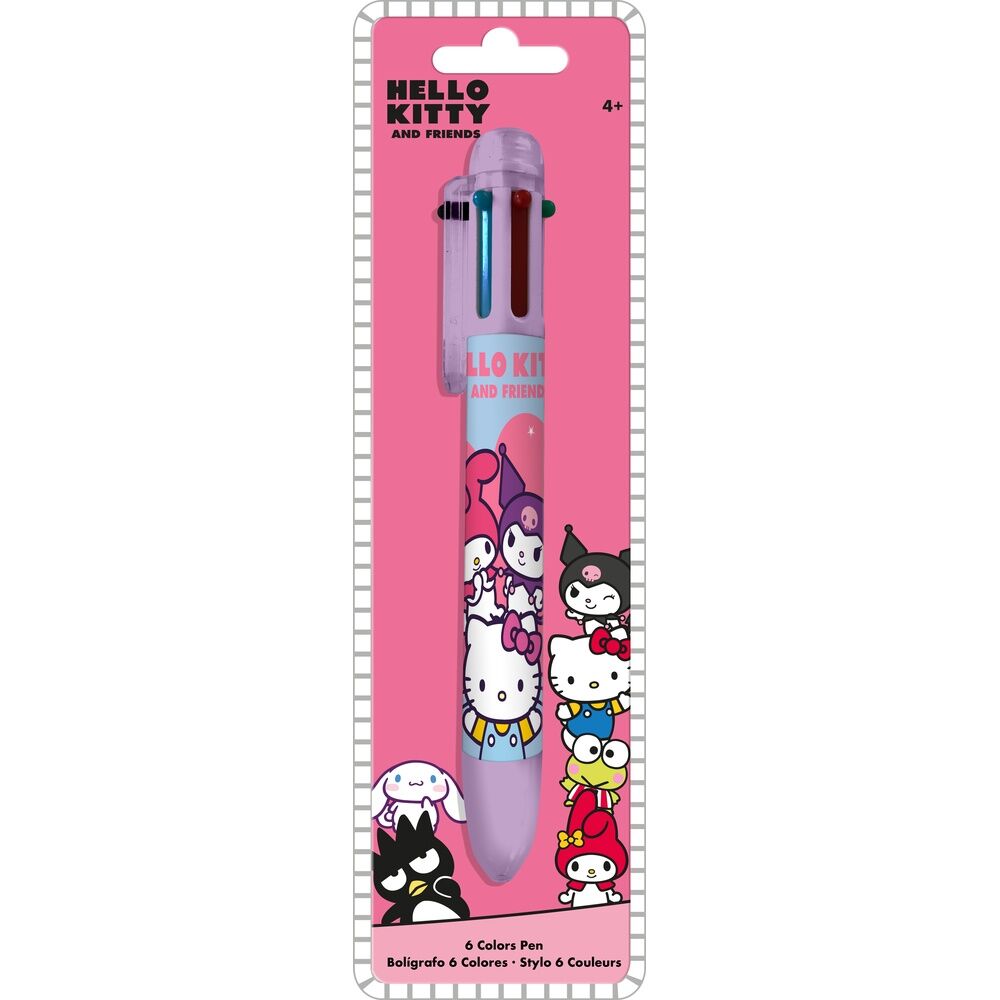 Hello Kitty and Friends Pen 6 colours Nerdscape