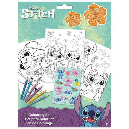 Disney Stitch colouring stickers set Nerdscape