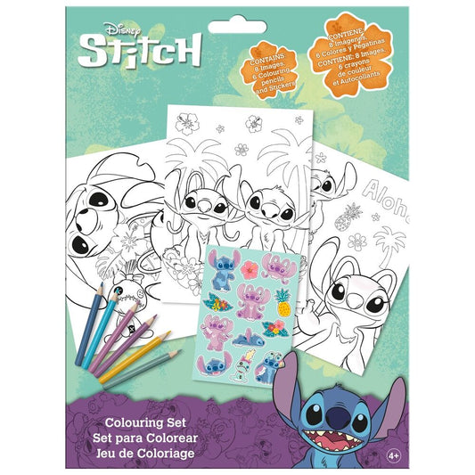 Ensemble d'autocollants à colorier Disney Stitch