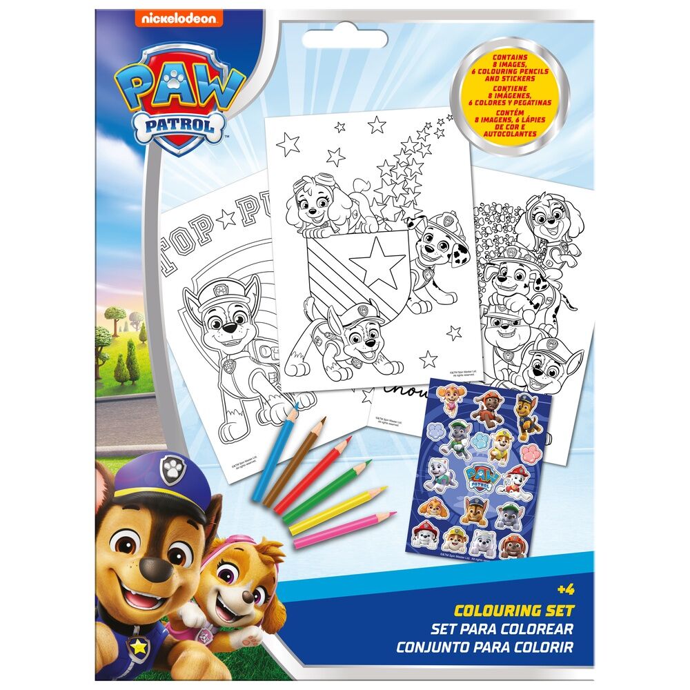 Paw Patrol Sticker Colouring set Nerdscape
