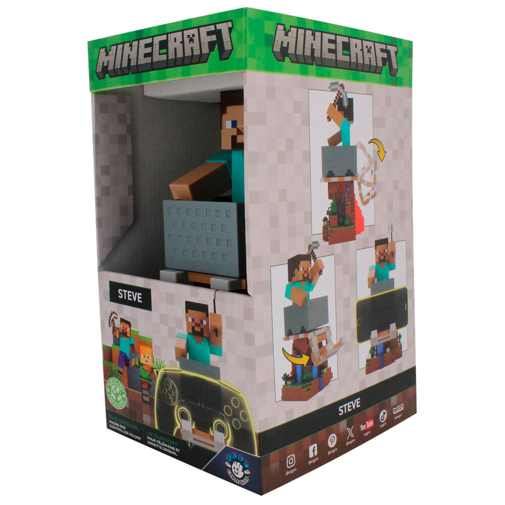 Minecraft Steve clamping bracket Cable guy 20cm Nerdscape
