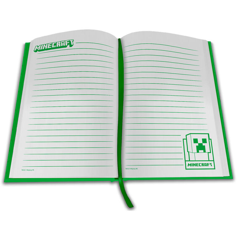 Minecraft Notebook with led clock Nerdscape