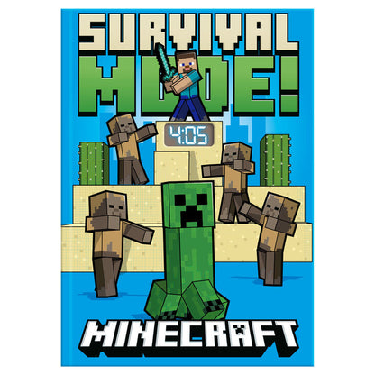 Minecraft Notebook with led clock Nerdscape