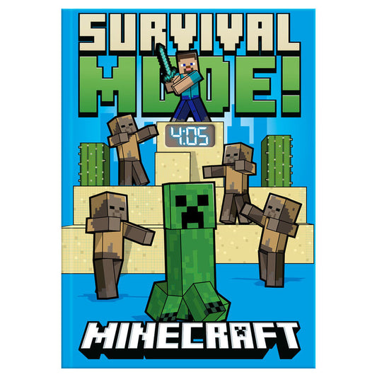 Minecraft Notebook with led clock Nerdscape
