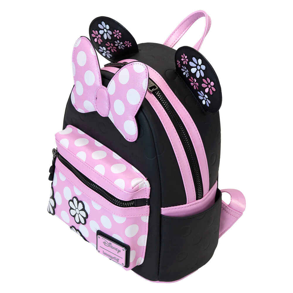 Loungefly Disney Minnie Floral Rock the Dots backpack Nerdscape