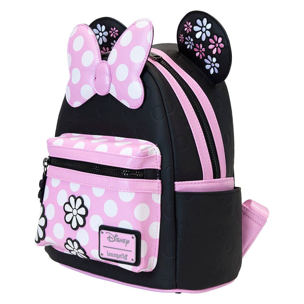 Loungefly Disney Minnie Floral Rock the Dots backpack Nerdscape