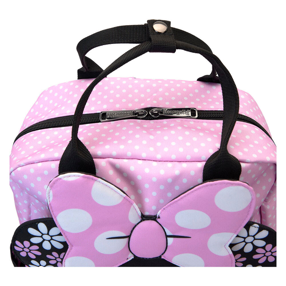 Loungefly Disney Minnie Floral Rock the Dots nylon backpack Nerdscape