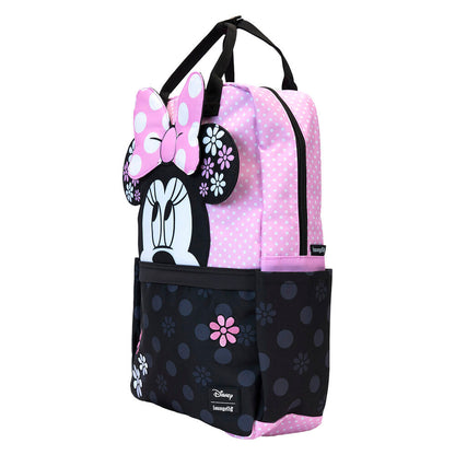Loungefly Disney Minnie Floral Rock the Dots nylon backpack Nerdscape