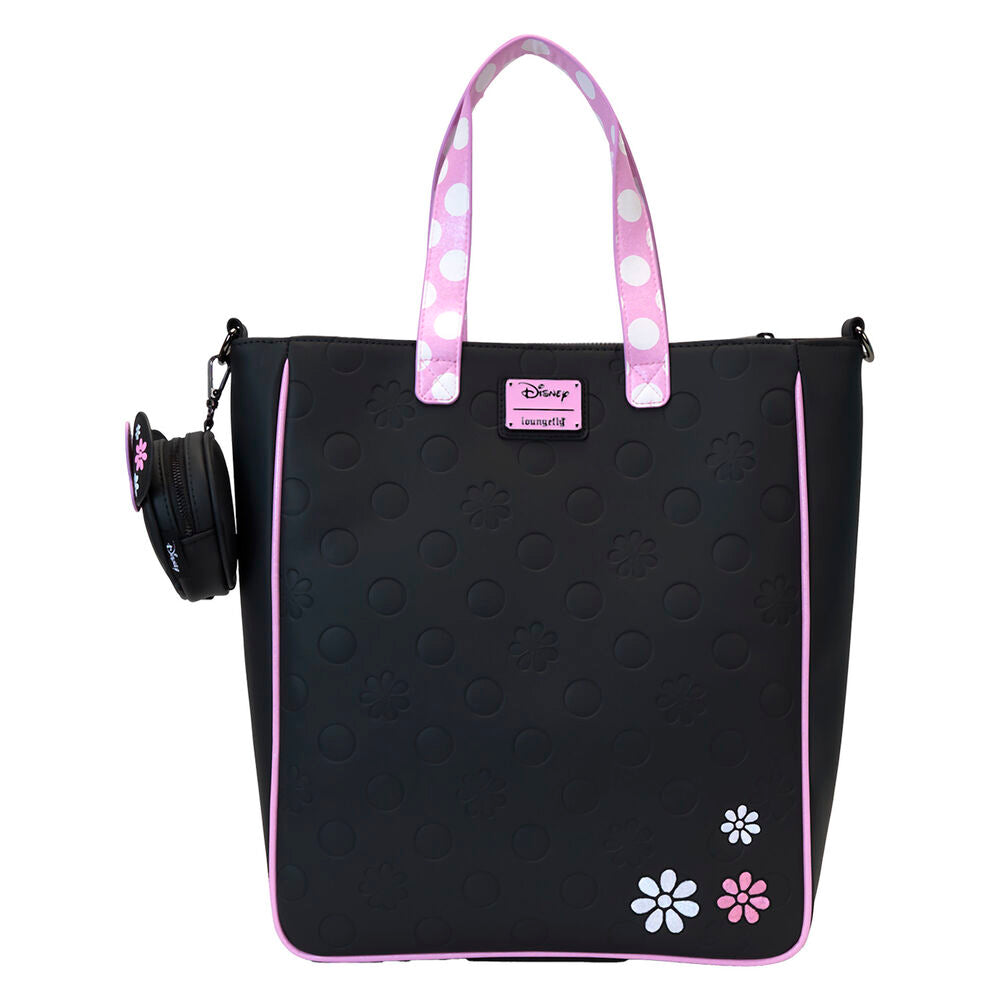 Loungefly Disney Minnie Floral Rock the Dots tote bag with coin bag Nerdscape
