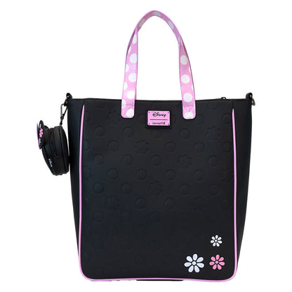 Loungefly Disney Minnie Floral Rock the Dots tote bag with coin bag Nerdscape