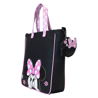 Loungefly Disney Minnie Floral Rock the Dots tote bag with coin bag Nerdscape