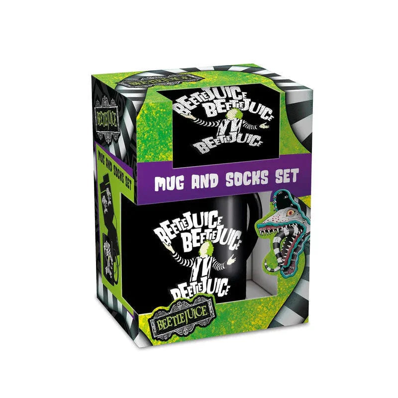 Beetlejuice mug and socks set Nerdscape