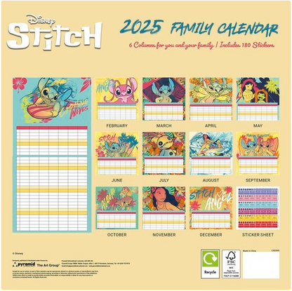 Disney Stitch Family planning calendar Nerdscape