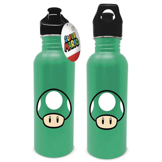 Super Mario Bros Green Mushroom Stainless steel bottle Nerdscape