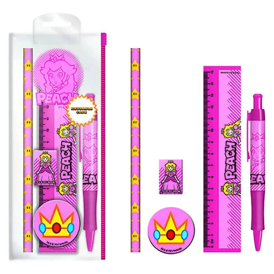 Super Mario Bros Peach stationary set Nerdscape