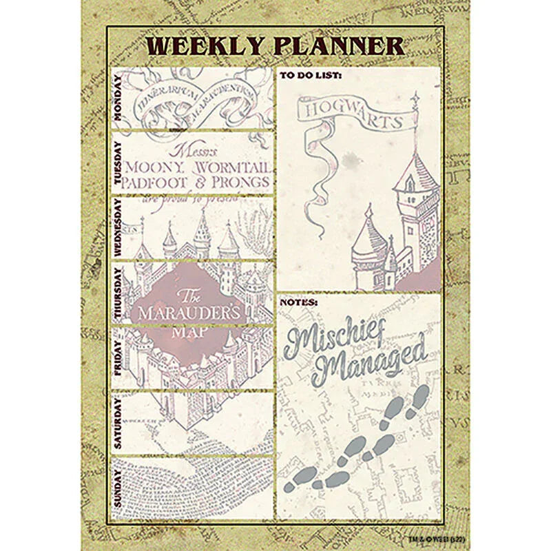 Harry Potter A5 Map A5 Weekly planner Nerdscape